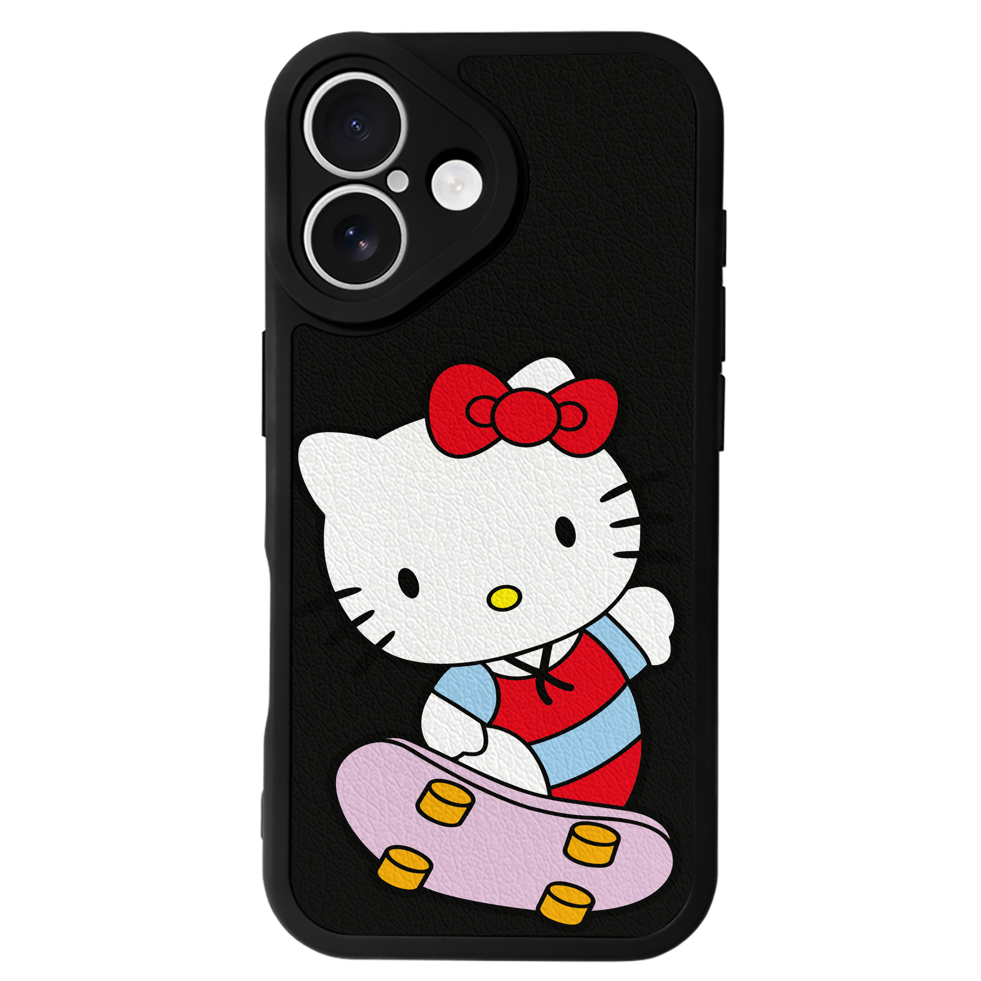 （画像用） Hello Kitty ハローキティ 【iPhone 16シリーズ対応】シリコンスマホケース（レザー調） 材質：シリコン